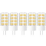 Suncan LED G4 Lampen,5W G4 LED Birnen 3000K Warmweiß, Ersatz für 35W Halogenlampen,Kein Flackern ,360° Lichtwinkel,12V AC/DC,Nicht Dimmbar, 5er Pack