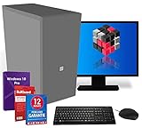 Office Tower PC Komplettsystem mit Windows 10 Pro, 4 GB RAM 500 GB HDD 19 Zoll TFT Monitor, Maus, Tastatur, Bluetooth, WLAN, & GRATIS BullGuard inkl. 12 Monate Garantie - NL2PCTW (Generalüberholt)