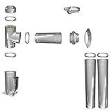 Edelstahlschornstein Schornstein Bausatz doppelwandig DW 150 Höhe 3,5