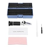 Brix-Refraktometer, manuelle Kalibrierung automatischer Temperaturkompensations-Brix-Tester, tragbarer gummierter Griff für Obst Getränke Home F