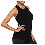 KGLHTYU Sport Tank Tops Oberteile Damen Yoga Tanktops Ärmelloses Sportshirt Kleidung Sportshirt Damen Kurzarm Sport Weste Atmungsaktive Vest Fitness Running Shirt Damen Racerback Lauftop