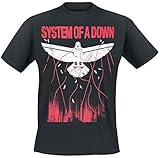 System of A Down Dove Overcome Männer T-Shirt schwarz S 100% Baumwolle Band-Merch, B