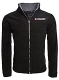 Geographical Norway warme Herren Fleece Winter Übergangs Jacke Outdoor Sweat [GeNo-8-Schwarz-Gr.XXL]