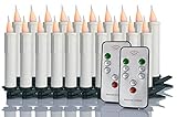 Weihnachtsbaumkerzen LED kabellos mit Fernbedienung incl. Batterien (20er Set)