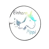 Finest Folia Einhorn Pippi Unicorn Dekor Set Hologramm 13cm x 11cm Tankdeckel Premium Dekor T Shirt Tasse (K073 Hologramm)