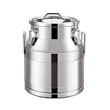 201 Edelstahl Milchkannen Weinkübel Milchkännchen Milchtransportfässer Tote Krug Milchflasche Öleimer Teekanister Mit Versiegeltem Silikondeckel Und Schnalle Sperren,5L