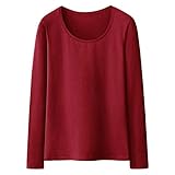 N\P Damen T-Shirts Langarm Unterhemd V Ausschnitt Reine Farbe T-Shirt Frau Casual T Shirt Tops Frauen Männer Gr. XXXXL, w