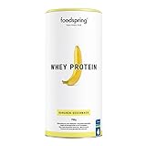 foodspring Whey Protein Pulver, 750g, Banane, Eiweißpulver mit hohem Proteingehalt zum Muskelaufbau, aus Milch von Weidekü