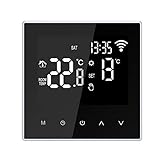 Pilvnar WiFi Thermostat Fußbodenheizung, Smart Thermostat Digitaler Temperaturregler App Steuerung Wöchentliche Zirkulation Programmierbare Elektrische Fußbodenheizung Mit Großem LCD Display