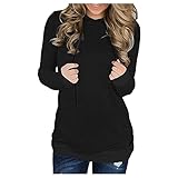 BOOMJIU Kapuzenpullover Teenager Mädchen Kapuzenpullover Pullover Sweatshirt Winterjacke Lange Ärmel Pullover Vintage Sweatshirt Oversized Pulli Streetwear Slim Fit Freizeit Sport Lang