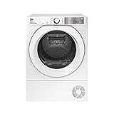 Hoover NDE H10RA2TCE-80 Wärmepumpe, freistehender Wäschetrockner, WLAN-Konnektivität, einfach zu entleeren, Weiß mit C