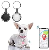 Jiasuz Mini Smart GPS Tracker Schlüsselanhänger Tracking Tragbares Anti-Lost-Gerät für Schlüssel, Brieftaschen, Gepäck, Fahrzeuge, Auto, Kinder, Hunde, Kleines Echtzeit-Tracking-Gerät (Schwarz)