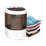 Klarstein Dash Duo Waschmaschine, Leistung: 180 Watt, Waschen: 2,5kg, Schleudern: 1kg, Timer: 0-15 Minuten, Schuhbürsten-Funktion, schw