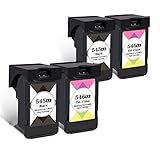 HCO-YO 1-4. Stck Tintenpatrone passt for PG 545 CL 546 PG545 Nachfüllen fit for Canon IP2850 MX495 MG2950 MG2550 MG2500 MG3050 Drucker (Color : 4pcs)