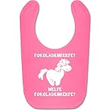 Shirtracer Statement Sprüche Baby - Fokoladenkekfe Einhorn - Unisize - Pink - einhorn lätzchen - BZ12 - Baby Lätzchen Baumw