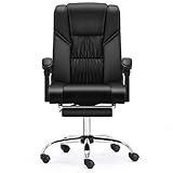 MU Ergonomischer Chefsessel Aus Leder Bürostuhl Home Office Komfortable Verstellbaren Dreh Computer-Schreibtisch-Stuhl Bü