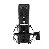 auna MIC-900B, USB Kondensator-Mikrofon, Gaming-Mikrofon, Standmikrofon für Gesangs- und Sprachaufnahmen, PC & Studio, USB Mikrofon Mikro, 16 mm Kapsel, 320Hz - 18KHz, schw