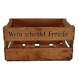 Palatina Werkstatt Orginale alte Pfälzer Weinkiste mit Aufschrift Wein aus Deutschen Landen, tolle Kiste Deko aus echtem H