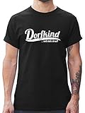 Sprüche Statement mit Spruch - Dorfkind und stolz Drauf Weiss - S - Schwarz - Herren Tshirt XXL - L190 - Tshirt Herren und Männer T-S