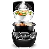 Turbotronic/Elektrischer Multikocher / 5L / schwarz/Dampfgarer, Reiskocher, Slow Cooker, Küchenmaschine, 860W, T