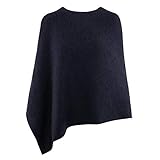 GIESSWEIN Merino Poncho - Damen Feinstrick Überwurf aus Merinowolle, Wool Cape, Frauen Strick Cardigan, XXL Umhäng