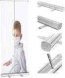 JAXT. Sneeze Guard Hotel Epidemie Prävention Tragbare Roll-Up-Banner-Büro-Anti-Niesen-Isolation Roll-Up-Banner-Prämien PVC. SHIELD SNEEZE GEWÄHLEN MIT ALLEN ALUMINIGER STAND Transparenter B