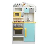 Teamson Kids Florence Kinderküche Spielküche Holz Mit 5 Zubehörteile Für Jungen Und Mädchen VEN-TD-11708AR