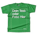BLAK TEE Herren Personalisierbares T-Shirt Selbst Gestalten mit Foto und Text T-Shirt Kelly Grün S