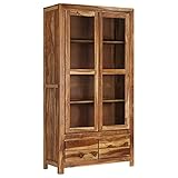 Atlojoys Highboard, Beistellschrank, Dielenschrank, Kommode, Hochschrank, Mehrzweckschrank, Massivholz 90×40×175