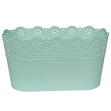 Blumentopf LUZIA oval Mintgrün 29 x 13 cm Pflanztopf Übertopf Kunststoff b