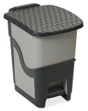 DEA HOMEART441AN Tretabfalleimer Rattan Bin 18 L, 30 x 37 x 42 cm,