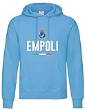 Tipolitografia Ghisleri Sweatshirt Empolis Weiß Hellblau mit Wappen Tifosi Fußb