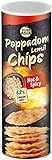 BONASIA Poppadom Lentil Chips Hot & Spicy – Würzig-pikante Linsenchips aus 62 % Linsenmehl, glutenfrei, vegan (1 x 70 g)