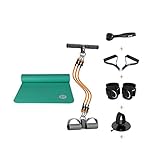 Xingdong Sit-ups Fitnessgeräte Haushalt Weibliche Thin Bauch Pedal Puller Pull Rope Pilates Ausrüstung dauerhaft (Color : Green, Size : B)