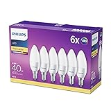 Philips LED Lampe 5,5 W ersetzt 40 W, E14, warmweiß (2700K), 470 Lumen, 6er Pack