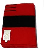 Hudson's Bay Company Decke für Queen-Size-Betten, 6-Punkt-Design, 228 x 254 cm, Scharlachrot / Schwarz g