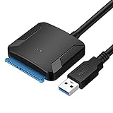 EasyULT USB 3.0 zu SATA Adapter Kabel, Super Speed 2.5'/3.5' HDD/SSD Festplatte Driver Konverter/Adapterkabel für 2.5'/3.5' HDD/SSD Laufwerke, Unterstützt UASP SATA III(Ohne Netzteil)