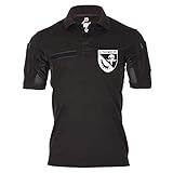 Copytec Tactical Polo 2 FschJgBtl 252 Fallschirmjägerbataillon Kompanie Abzeichen Bundeswehr Nagold BW Fallschirmjäger #24079, Größe:L, Farbe:Schw
