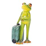 Xzbling Frosch Statue, Mini Frosch Harz Skulptur Harz Frosch Ornament Frosch Garten Ornament Miniatur Frosch Statue Outdoor Garten Frosch Skulpturen Ornamente für Home Desk Garden Dek