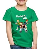 Spreadshirt Die DREI Fragezeichen Kids Detektive Spürnasen Kinder Premium T-Shirt, 134-140, Kelly G