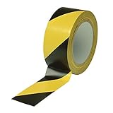 Bodenmarkierungsband Klebeband PVC Warnklebeband Schwarz Gelb 50
