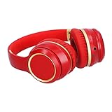 XINL Kabelloses -Headset, einfach zu tragen und aufzubewahren -Headset mit Geräuschunterdrückung für Tablet für PC für Laptop(rot)
