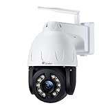 Ctronics 5MP PTZ Überwachungskamera Aussen WLAN, 5X Optischer Zoom Dome WiFi IP Kamera Outdoor, Mensch Bewegungsmelder, Automatische Verfolgung, 50m Farbige Nachtsicht, 2-Wege-Audio, IP66 W