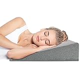 Keilkissen Bett für Bequemes Schlafen, 90cm - Premium Qualität, Oeko-TEX, Modernes Design - Fester Matratzenkeil mit Weichem Bezug - Schickes, graues Lesekissen und Reflux Kissen by DYNMC YOU