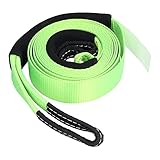 Heavy Duty Abschleppgurt-Wiederherstellungsset Beinhaltet Abschleppseil, 2 Schäkel, Handschuhpaar, Packsack 5m5t Set(Grün)