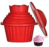 ZSWQ Große Cupcake Backform Extra XXL Muffinform Giant Cupcakes Silikon Form für Torten, Muffins und Dek