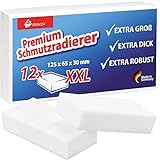 RSW24® 12 Stück Schmutzradierer PREMIUM XXL EXTRA Groß - 125x65x30mm - Schmutz mit dem Wunderschwamm wegradieren, der ideale Reinigungsschw