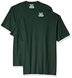 Amazon Essentials 2-Pack Slim-Fit Short-Sleeve Crewneck fashion-t-shirts, Dark Green, M