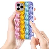 Fidget Toys Handyhülle Kompatibel mit iPhone 6/ 6S/ 7/8/ SE 2020, Push Pop Bubble Fidget Sensory Toy Stress Relief Silicone Phone Case, Soft Anti-Drop Phone Case für iPhone 7/8 [Mehrfarbig]