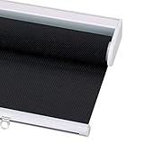 Feuerfeste Rollos, Lichtfilterung UV-Block Aufrollbarer Vorhang zum Eigentumswohnung Dachboden Balkon Fenster, Kabellose Vorhänge Sicher für Das Kind, Anpassbar ( Color : Black , Size : 90x120cm )